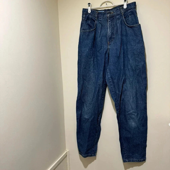 Women’s Vintage 90’s Blue Zone Brand High Waisted Baggy Denim Jeans  No Size Tag - Picture 2 of 16